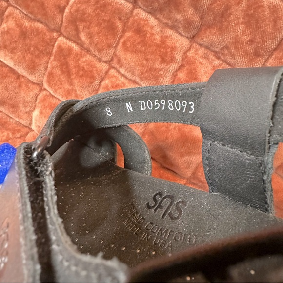 NWT Sas Huggy Black Leather Sandals - Picture 7 of 9